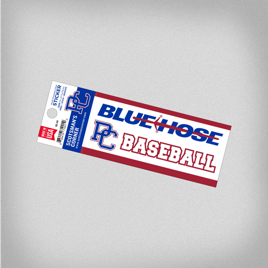 PC Blue Hose Baseball Sticker