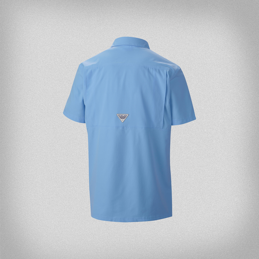 Columbia Blue Hose Embroidered Slack Tide Camp Shirt - Mens