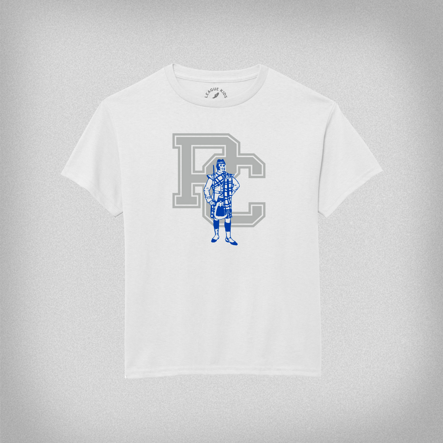 White Youth Bagpipe Scotsman T-Shirt