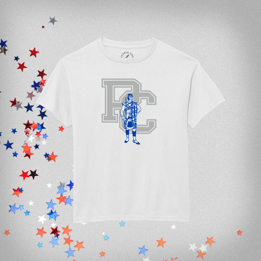 White Youth Bagpipe Scotsman T-Shirt