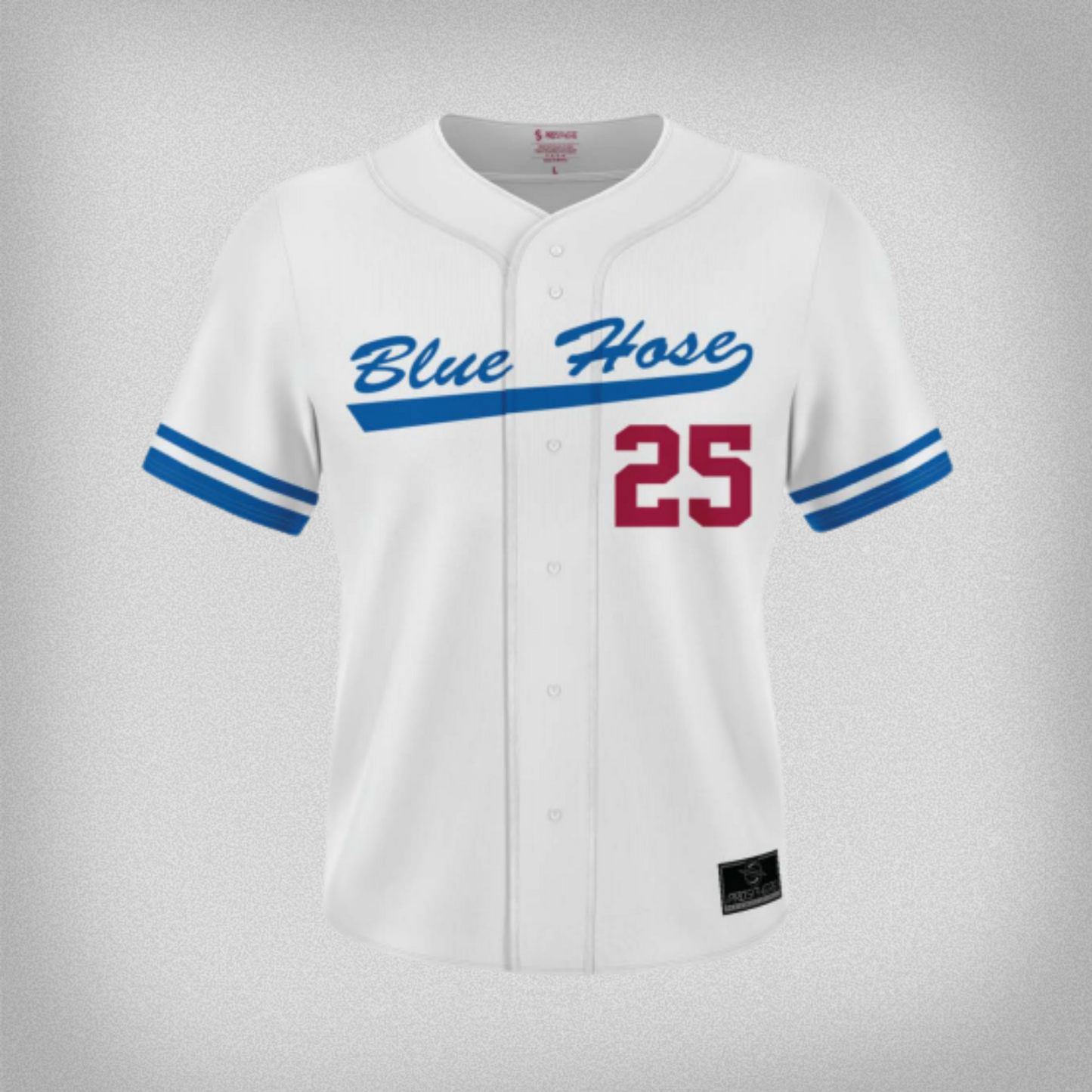 Full Button Blue Hose Baseball Jersey Unisex