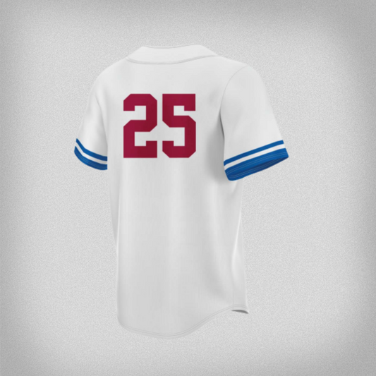 Full Button Blue Hose Baseball Jersey Unisex