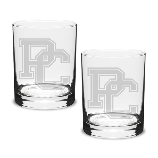 PC Campus Crystal Set of Old Fashioned Glasses