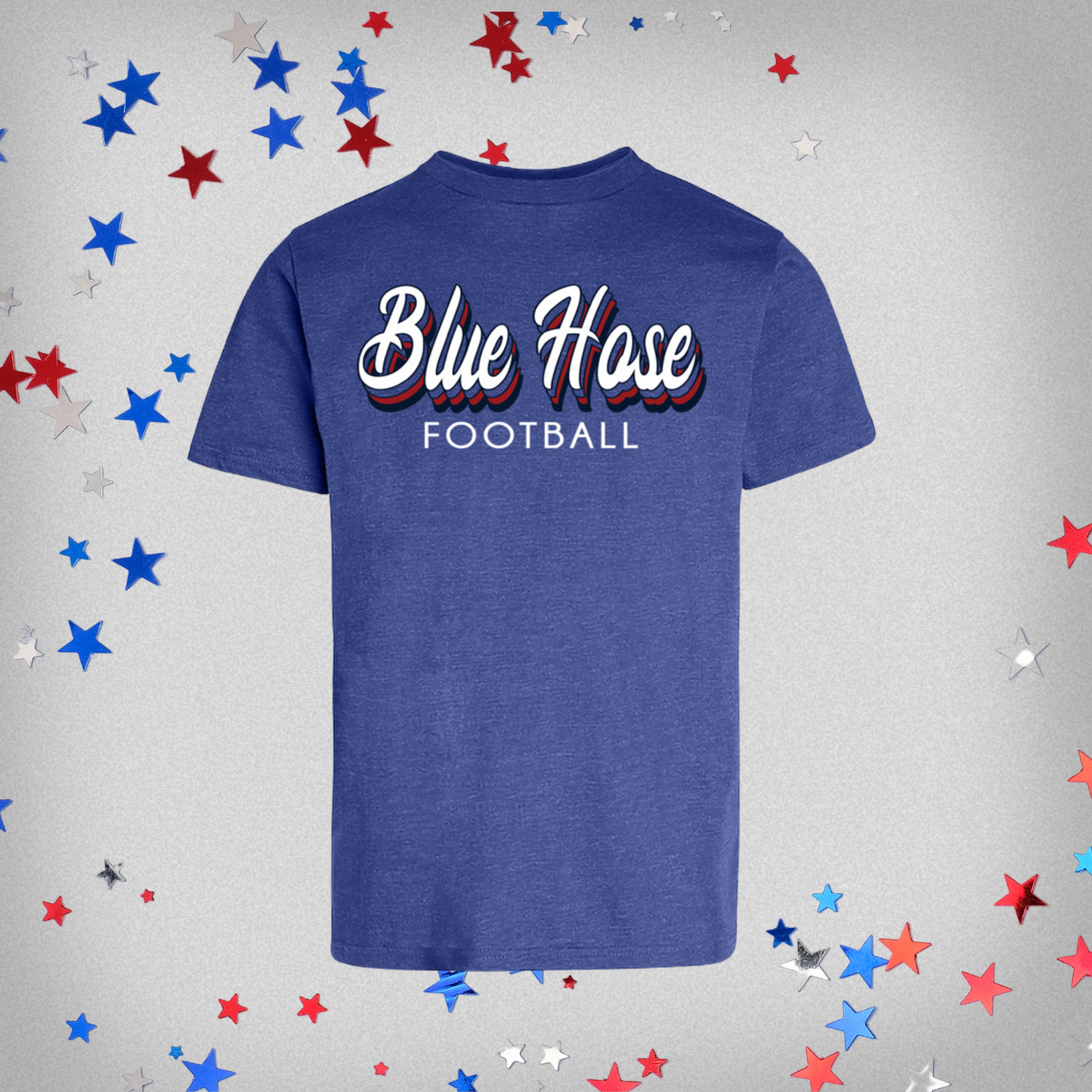 Royal Script Blue Hose FB Tee