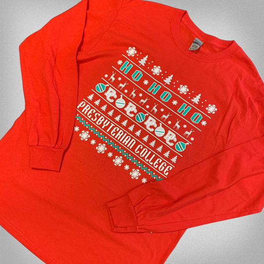 Red LS Christmas Tee