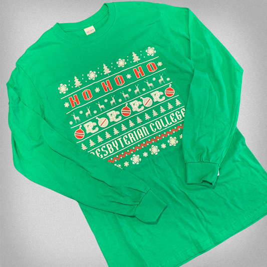 Green LS Christmas Tee