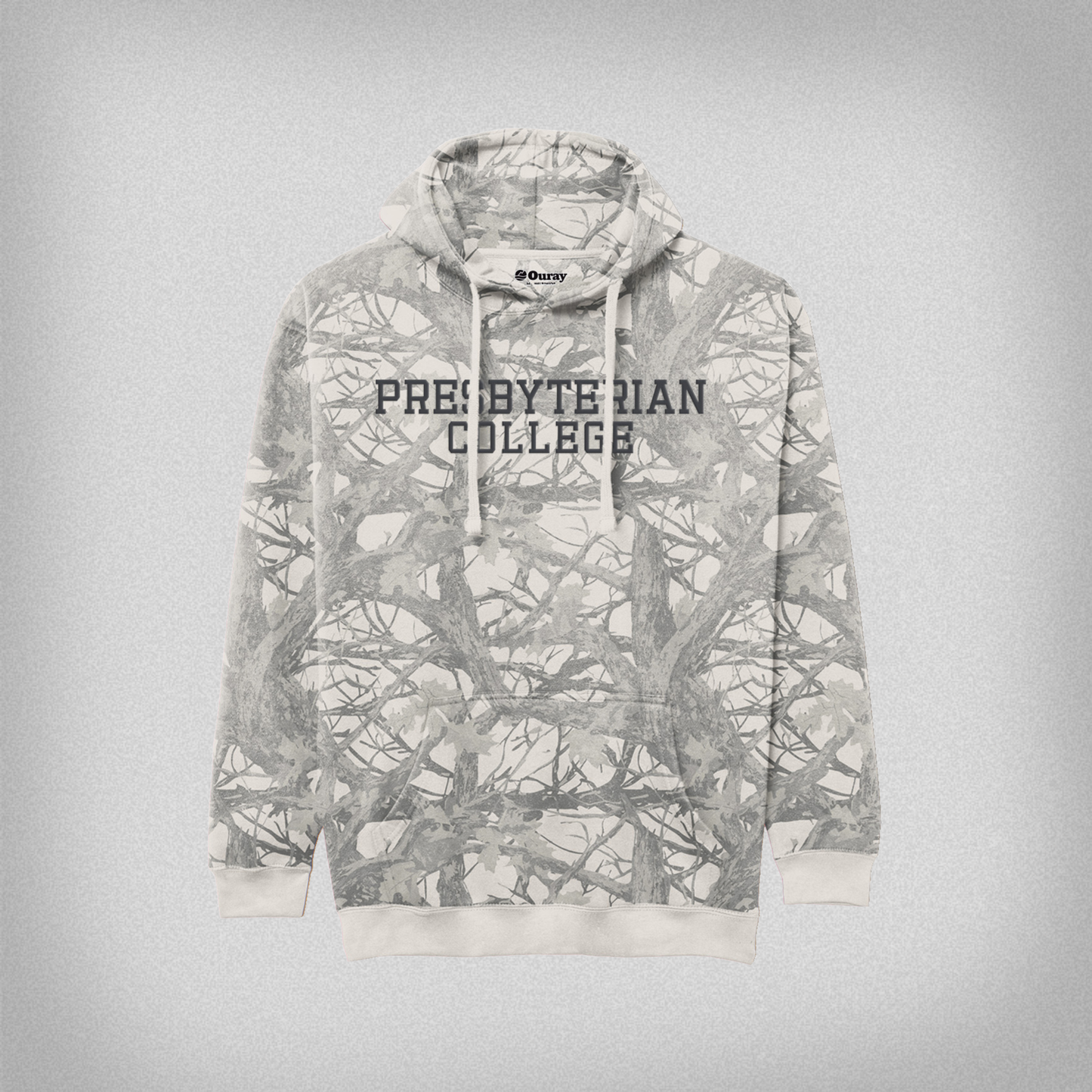 Presbyterian College Vintage Camo Embroidered Hoodie - Unisex